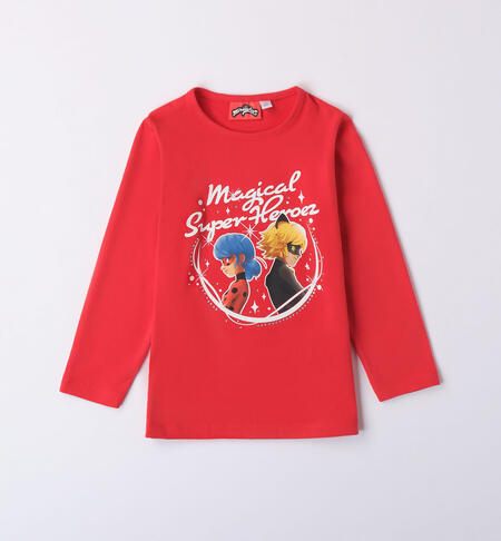 Maglietta rossa Miraculous per bambina da 3 a 12 anni iDO ROSSO-2235
