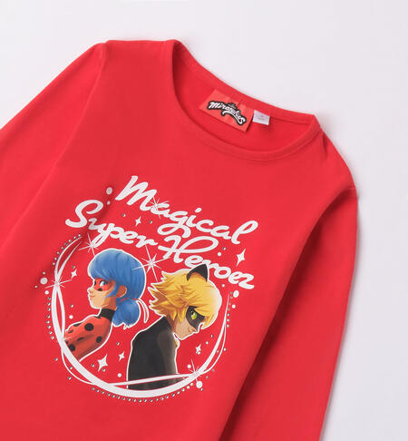 iDO red Miraculous T-shirt for girls from 3 to 12 years ROSSO-2235