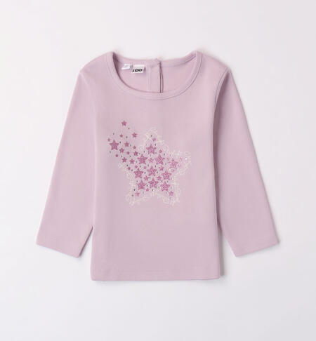 iDO star T-shirt for girls aged 9 months to 8 years LILLA-3314
