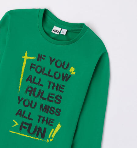 iDO green T-shirt for boys from 8 to 16 years VERDE-5156