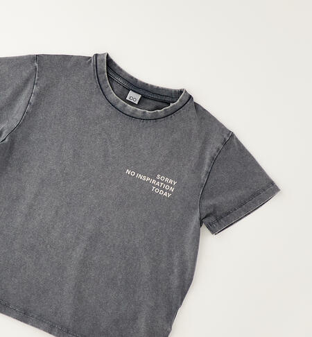 Magliettina per ragazza GRIGIO SCURO-0564