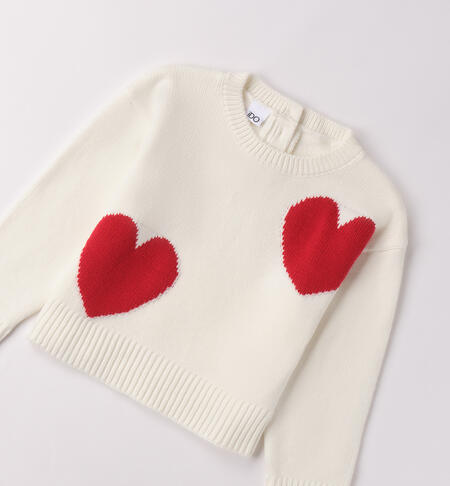 Girl's jumper with hearts PANNA-0112
