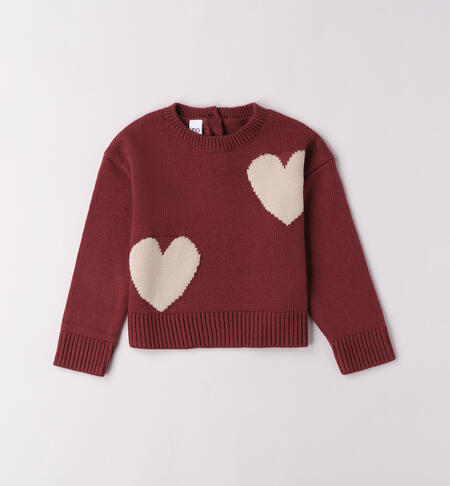 Girl's jumper with hearts RUBY-2552