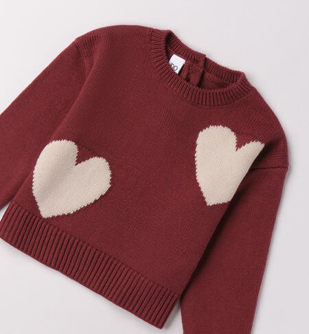 Girl's jumper with hearts RUBY-2552