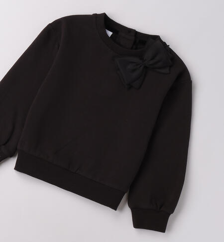 Maglioncino bambina con fiocco NERO-0658