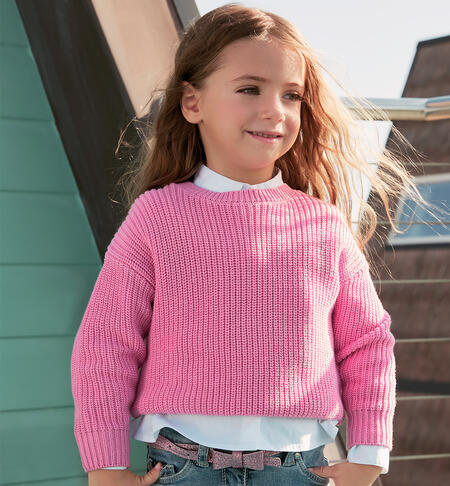 Girls' coral pink jumper CORALLO-2322
