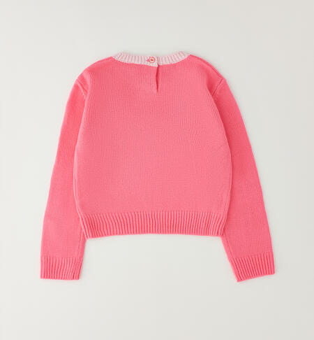 Maglioncino da bambina PINK FLUO-5886