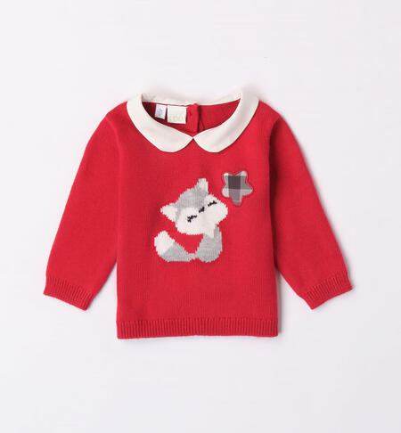 Maglioncino natalizio modello unisex da 1 a 24 mesi iDO ROSSO-2253