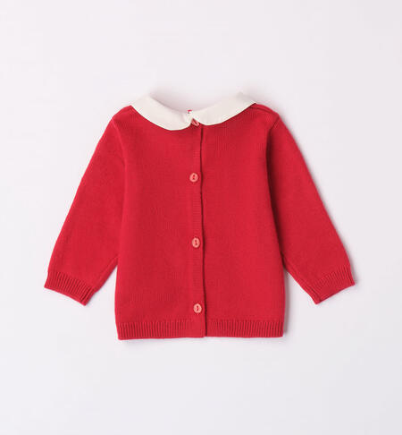 iDO red sweater with fox for girls from 1 to 24 months ROSSO-2253