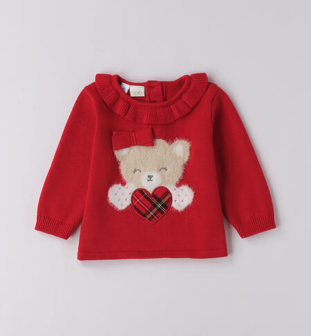 Maglioncino natalizio neonata ROSSO