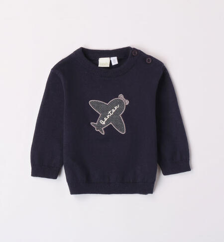 iDO aeroplane design jumper for boys from 1 to 24 months NAVY-3885