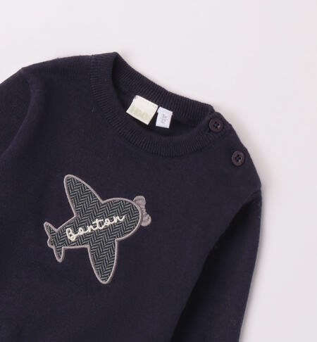 iDO aeroplane design jumper for boys from 1 to 24 months NAVY-3885