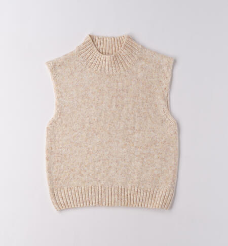 Maglioncino ragazza BEIGE MELANGE-8938