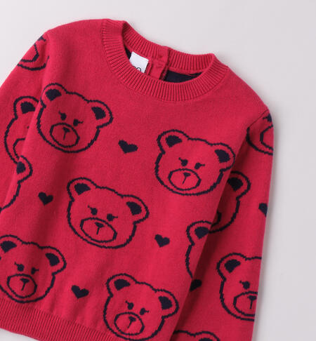 Maglione bambina con orsetti FRAGOLA-2365