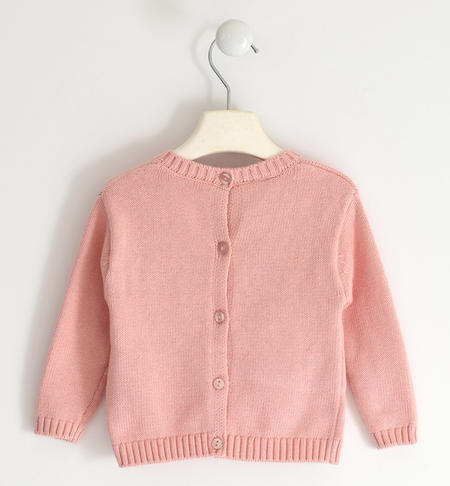Little girls sweater with embroidery from 9 months to 8 years iDO ROSA-2513