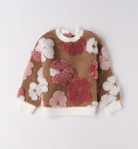 Maglione bambina iDO MARRONE MELANGE-8901