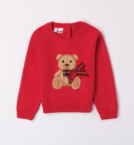 iDO Christmas jumper for girls aged 9 months to 8 years ROSSO-2253