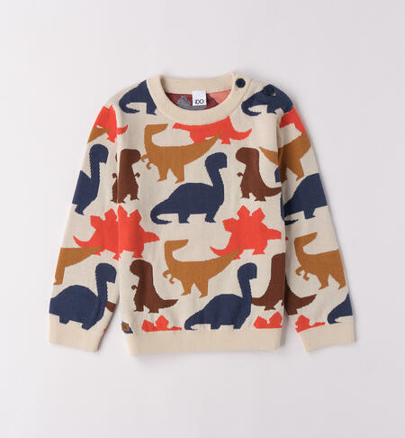 Maglione bambino allover BEIGE