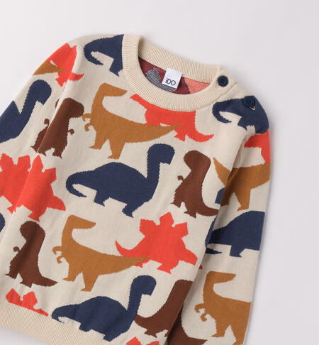 Maglione bambino allover ECRU-0124