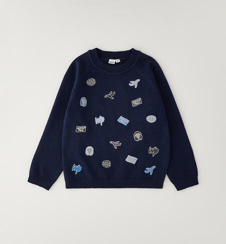 Maglione bambino girocollo BLU