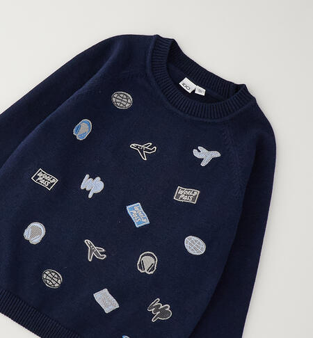 Maglione bambino girocollo NAVY-3885