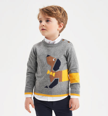 Maglione bambino invernale - da 9 mesi a 8 anni iDO GRIGIO MELANGE-8970