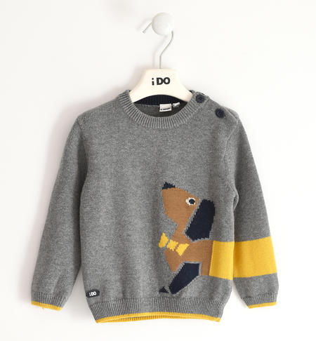 Maglione bambino invernale - da 9 mesi a 8 anni iDO GRIGIO MELANGE-8970