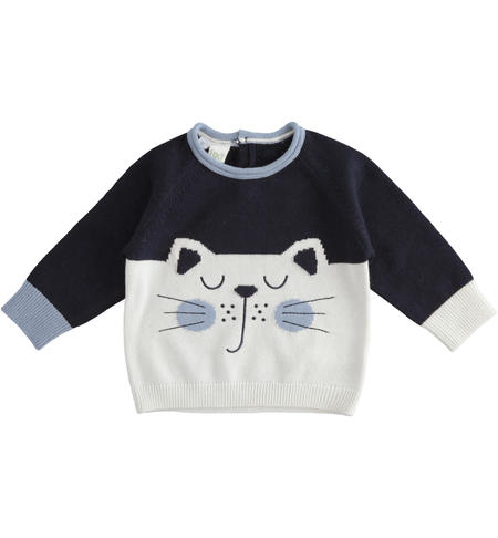 Baby tricot sweater from 1 to 24 months iDO NAVY-3885