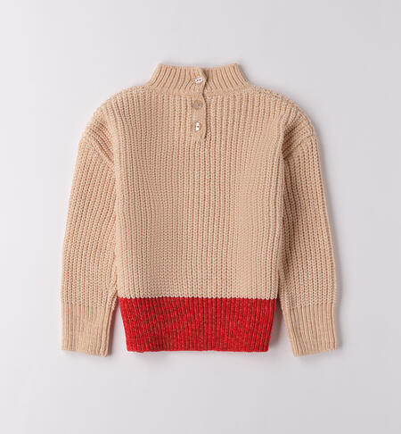 Maglione collo alto bambina BEIGE-0924