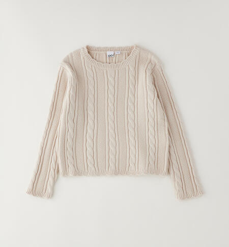 Maglione da bambina BEIGE-0434
