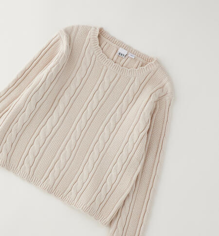 Maglione da bambina BEIGE-0434