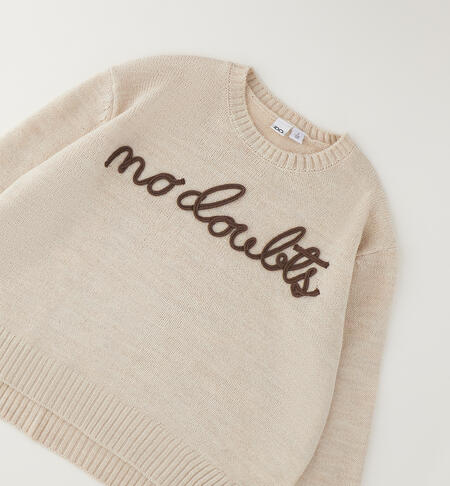 Maglione da ragazza BEIGE-0434