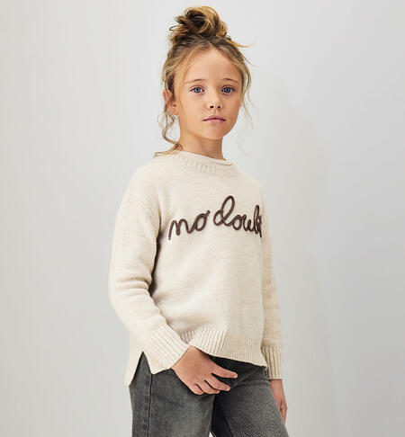 Maglione da ragazza BEIGE