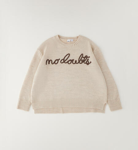 Maglione da ragazza BEIGE-0434