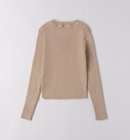 Maglione da ragazza BEIGE-0411