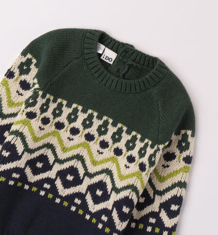 Maglione invernale bambino da 9 mesi a 8 anni iDO VERDE-4727