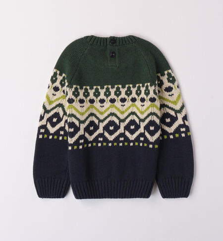 Maglione invernale bambino da 9 mesi a 8 anni iDO VERDE-4727