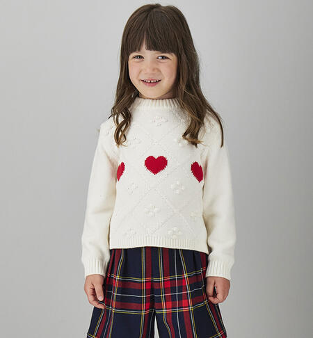 Maglione Natale bambina PANNA