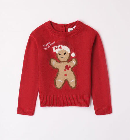 Girls' Christmas jumper RED