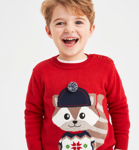 Maglione natalizio bambino - da 9 mesi a 8 anni iDO ROSSO-2253
