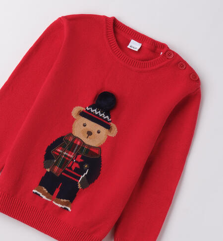 Maglione natalizio bambino ROSSO-2253
