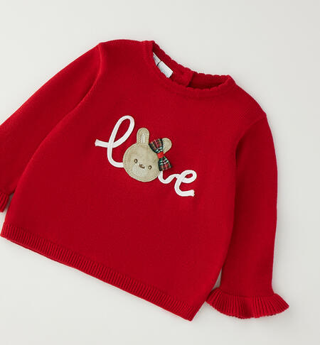 Maglione Natalizio neonata ROSSO-2253