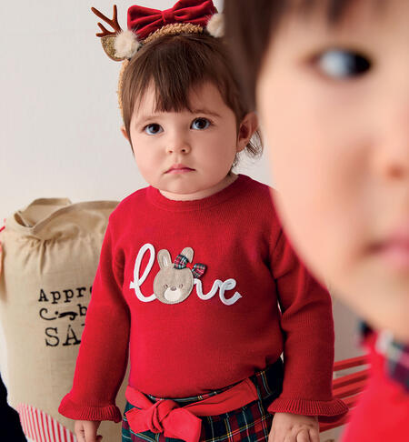 Maglione Natalizio neonata ROSSO