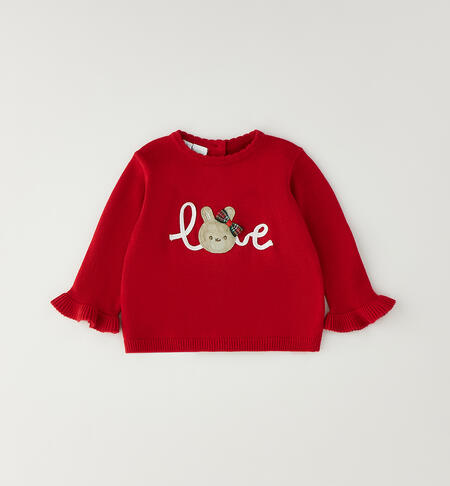 Maglione Natalizio neonata ROSSO-2253