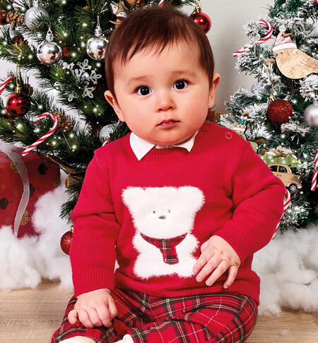 Maglione natalizio neonato ROSSO