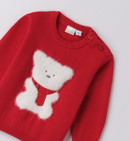 Maglione natalizio neonato ROSSO-2253