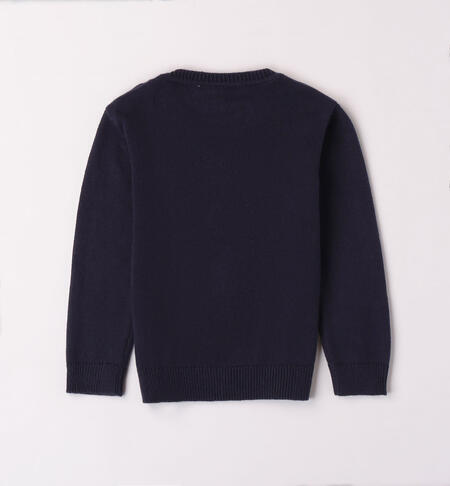 iDO teddy bear jumper for boys from 9 months to 8 years NAVY-3885