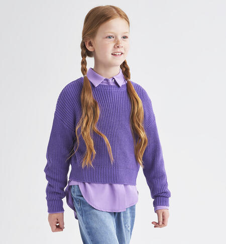 Purple jumper for girls VIOLET-3341