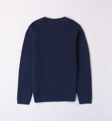 iDO crew neck jumper for boys from 8 to 16 years BLU-3656
