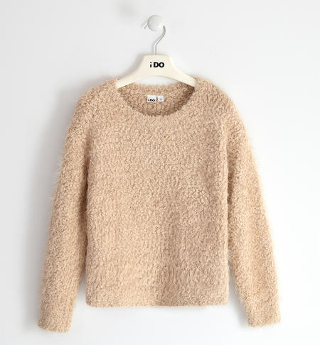 Girl¿s tricot sweater  from 8 to 16 years by iDO NATURAL BEIGE-0343